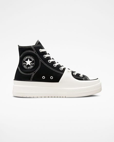 Tenisky Vysoke Converse Chuck Taylor All Star Construct Panske Čierne Biele | SK 5DNUY4